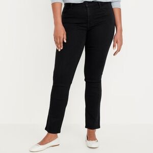 5️⃣ for 2️⃣5️⃣ Old Navy High-Waisted Wow Straight Jeans, Black